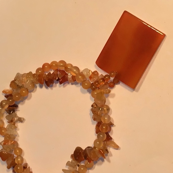 ❤ Multi strand Agate necklace with beautiful Brazilian Agate Pendant ❤ - Picture 6 of 12
